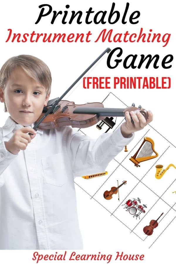Instrument Matching Game Free Printable For Kids With Autism Instrument Matching Game Free Printable For Kids With Autism